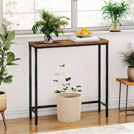 UNICORN Console Table in Rustic Brown Black White Measuring 74.93 cm