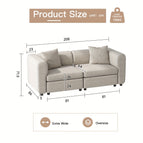 Beige Color / Two sofas (without footrest)