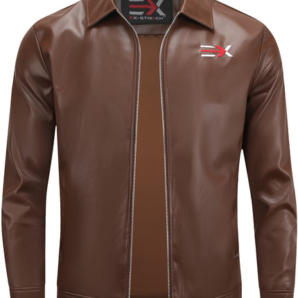UNICORN Men'S PU Jacket, European Size, Breathable And Versatile Coat m l xl xxl xxxl