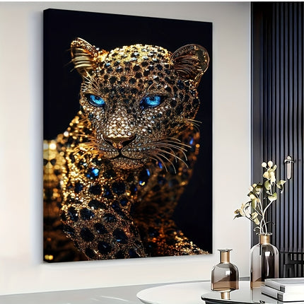UNICORN 1pc Jeweled Leopard Wall Oil Painting 16x24 or 24x36 cm