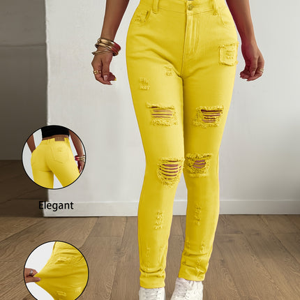 UNICORN Women Elegant Casual Versatile Slim-Fit Candy-Colored Pencil Jeans s m l xl xxl