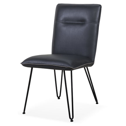 UNICORN Side chair black leather 64x48x91 cm