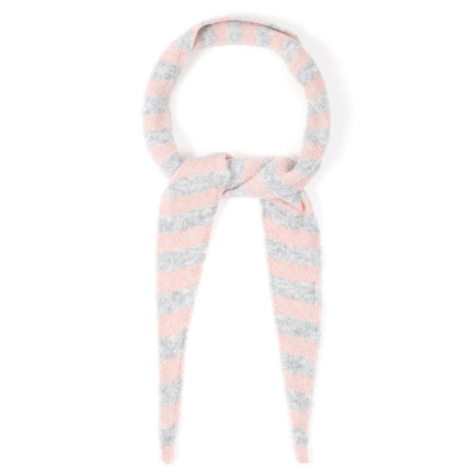 Streep sjaal roze grijs