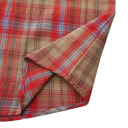 UNICORN Men'S Classic Plaid Short Sleeve Shirt Single Pocket Design s m l xl xxl