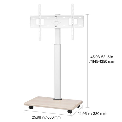 UNICORN Rolling TV Stand Mobile TV Cart
