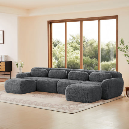 UNICORN U-Shape Modular Sofa, Suitable for Living Room Gray