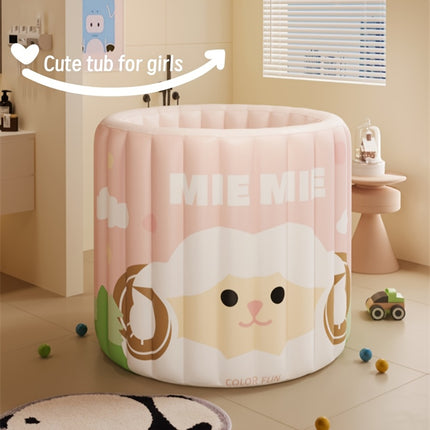 UNICORN 1 Portable Inflatable Hot Water Tub with Cute Cartoon Sheep Design Pink Green