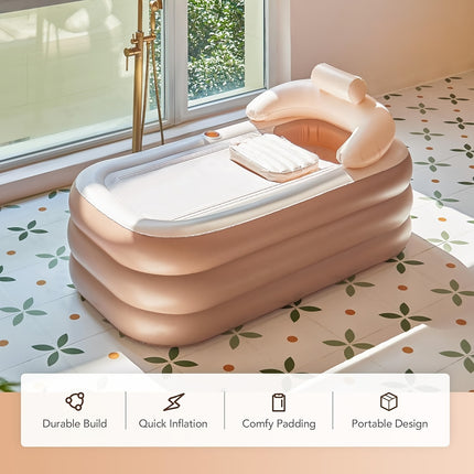 UNICORN Inflatable Hot Tub, Suitable for Home Bathroom and Gym Ice Baths Brown