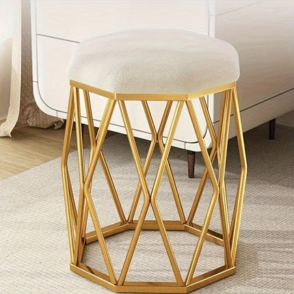 UNICORN Fashionable New Makeup Stool, Dressing Stool white/pink/tangerine