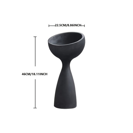 UNICORN Resin Vase with Drainage Hole 45.72cm Tal Indoor & Outdoor White Black