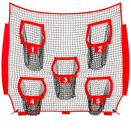 UNICORN Portable Football Throwing Net 5 Target Red Black Yellow
