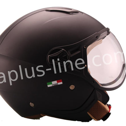 Scooter bromfiets zomerhelm jet helm vito moda notte roof boxer maten xs s m l xl xxl | Scooterhelm