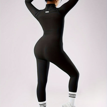 UNICORN Womens Bodysuit Front Zipper Long Sleeve One-Piece Long Pants s m l xl xxl