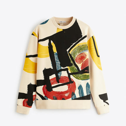 UNICORN Men's sweater beige graphic print by Picasso s m l xl