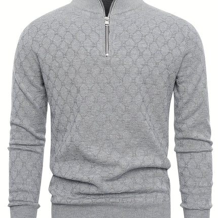 UNICORN Men's Half-Zip Collar Textured Sweater Stretchy Soft Comfortable xs s m l xl xxl