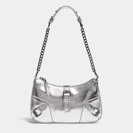 UNICORN Women's shoulder bag leather silver pink