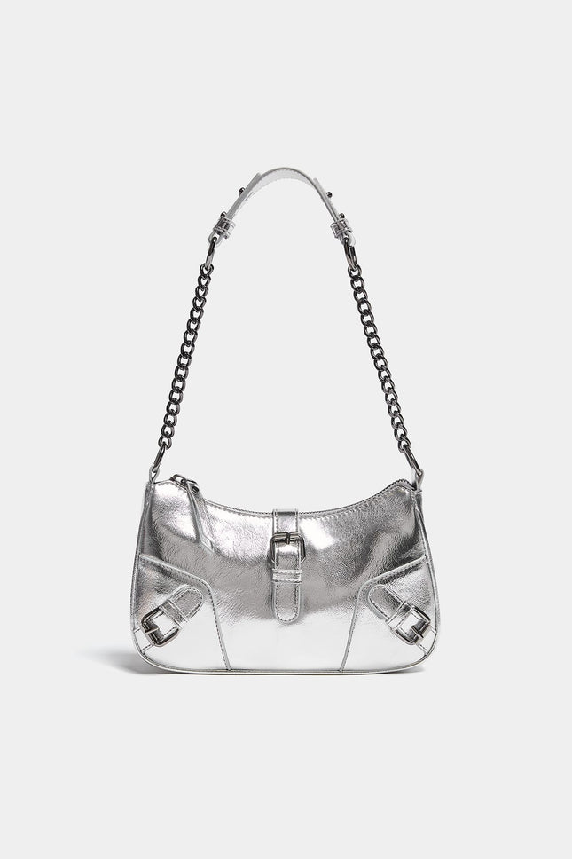 UNICORN Women's shoulder bag leather silver pink
