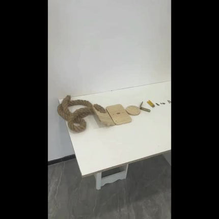 UNICORN Solid Wood Sisal Wall Mounted Cat Climbing Rope