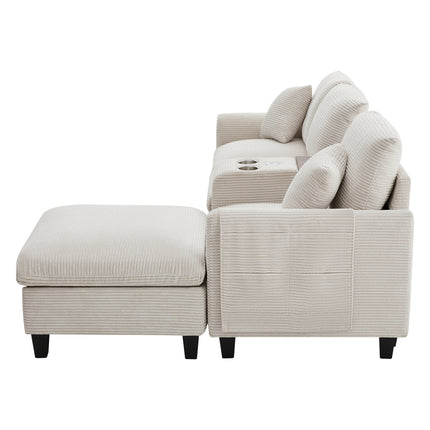 UNICORN Modern L-shaped sofa the first choice for small apartments Gray Beige