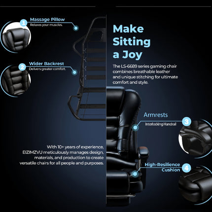 UNICORN Ergonomic Mesh Office Gaming Chair With Lumbar Support And Footrest