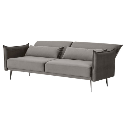 UNICORN 3-seater sofa, velvet, grey, 86x207x88 cm