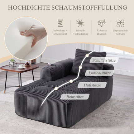UNICORN Comfortable Recliner Sofa 158*93*61 Cm Beige Khaki Black Grey