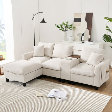 UNICORN Modern L-shaped sofa the first choice for small apartments Gray Beige