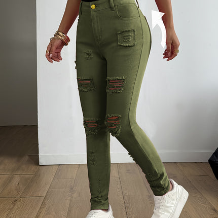 UNICORN Women Elegant Casual Versatile Slim-Fit Candy-Colored Pencil Jeans s m l xl xxl