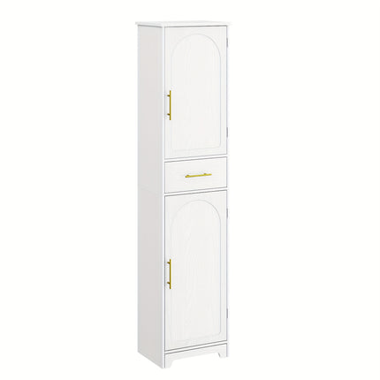 UNICORN Storage Cabinet with 1 Drawer & 2 Doors, Adjustable Shelf White