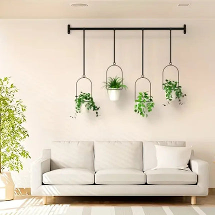UNICORN Indoor And Outdoor Adjustable Hanging Flower Pots with 4 Pots