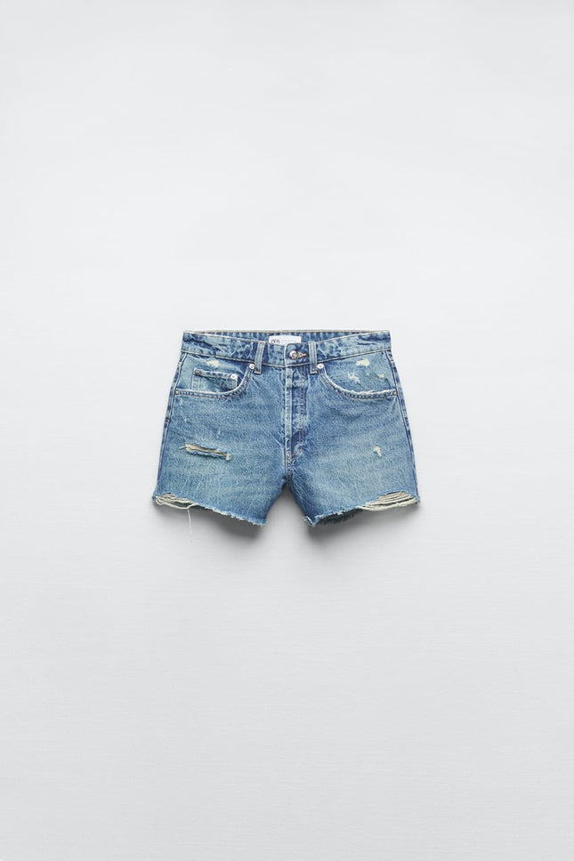 UNICORN women's high-waisted denim shorts with belt loops light blue xxs xs s m l xl xxl xxxl