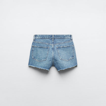 UNICORN women's high-waisted denim shorts with belt loops light blue xxs xs s m l xl xxl xxxl