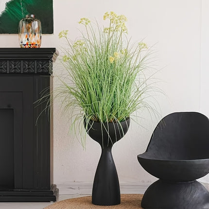 UNICORN Resin Vase with Drainage Hole 45.72cm Tal Indoor & Outdoor White Black
