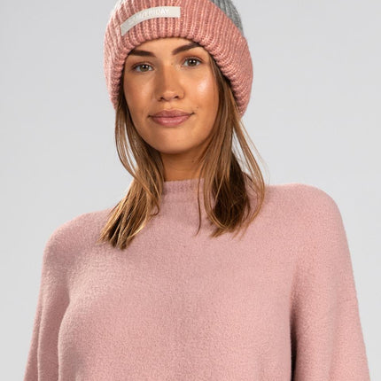 UNICORN Ladies hat sand cream pink white gray coarse knitted with cover