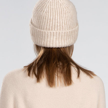 UNICORN Ladies hat sand cream pink white gray coarse knitted with cover