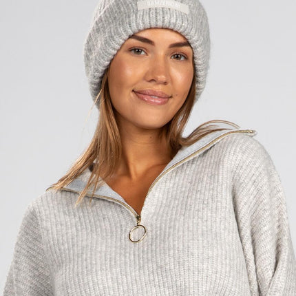 UNICORN Ladies hat sand cream pink white gray coarse knitted with cover