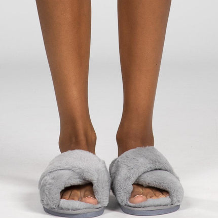 UNICORN Women's super soft fluffy slippers pink gray 34 35 36 37 38 39