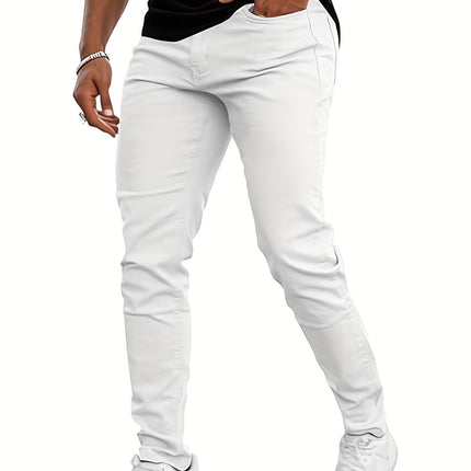 UNICORN Men Casual Slim-Fit Stretch Pants Apricot Beige Red s m l xl xxl