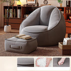 Elegant Gray | Light Beige-friendly Corduroy Full Filling / With pedal