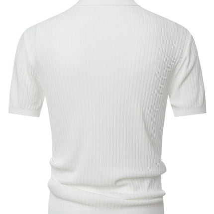 UNICORN Casual Old Money Style Textured Knit Shirt Short Sleeve Summer s m l xl xxl