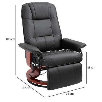 UNICORN Swivel Recliner with Reclining Function Black