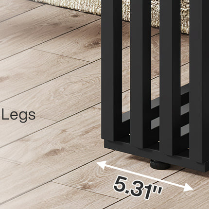 UNICORN 55-Inch Industrial Console Table with Sturdy Metal Frame Brown Black