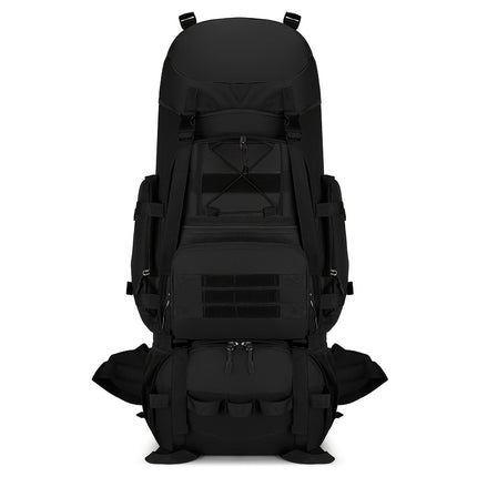 UNICORN 100-Liter Large Capacity Cloth Hiking Backpack Black Khaki Green