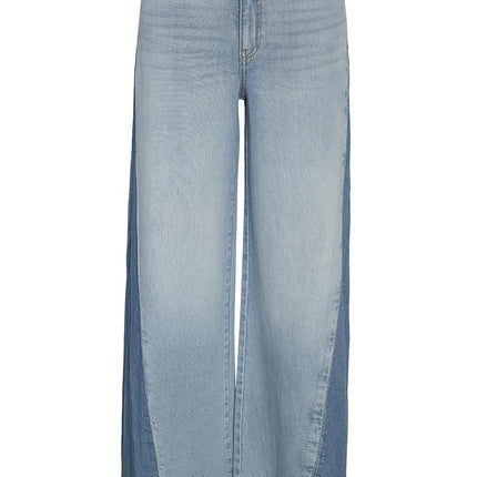 Noisy May Collin wide panel jeans light blue