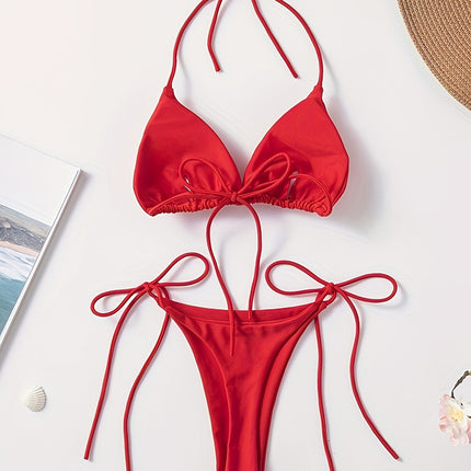 UNICORN Solid Color Sexy Rope Style Bikini Swimwear for Fashionable Women s m l