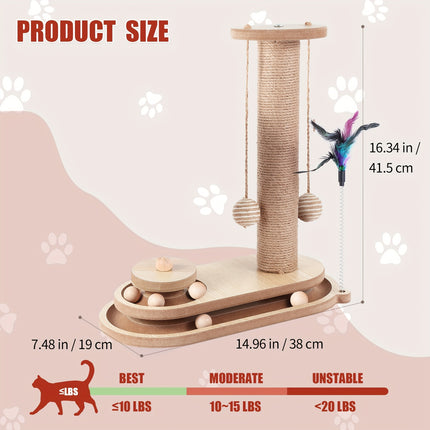 UNICORN Cat Scratching and Sharpening Post Suitable for Indoor Cats and Various Breeds
