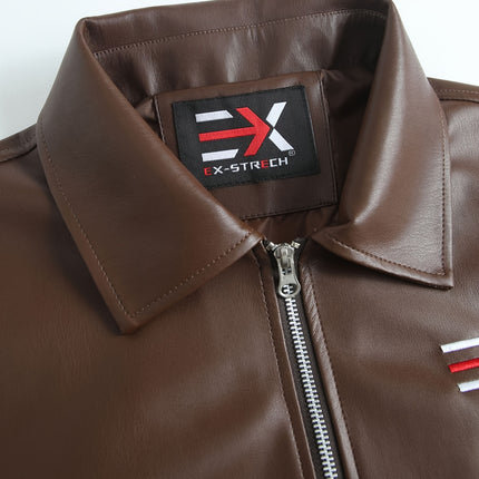 UNICORN Men'S PU Jacket, European Size, Breathable And Versatile Coat m l xl xxl xxxl