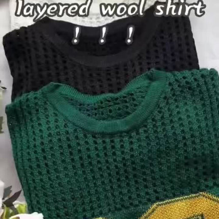 UNICORN Men'S Summer Hollowed-Out Knitted Vest with a Number Pattern s m l xl xxl