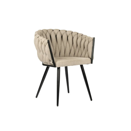 UNICORN bucket chair wave beige (Set of 2) 54x60x78.50 cm