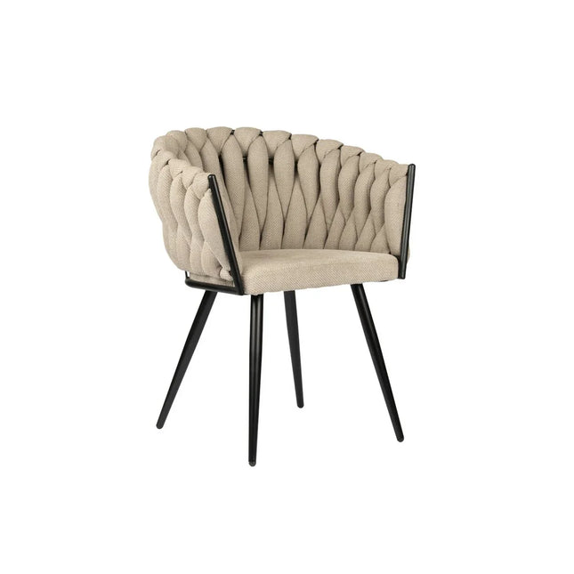 UNICORN bucket chair wave beige (Set of 2) 54x60x78.50 cm